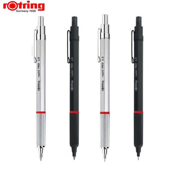 

rotring rapid pro metal mechanical pencil 2.0mm/ 0.5mm 0.7mm black/silve automatic pencil drawing pen, Blue;orange