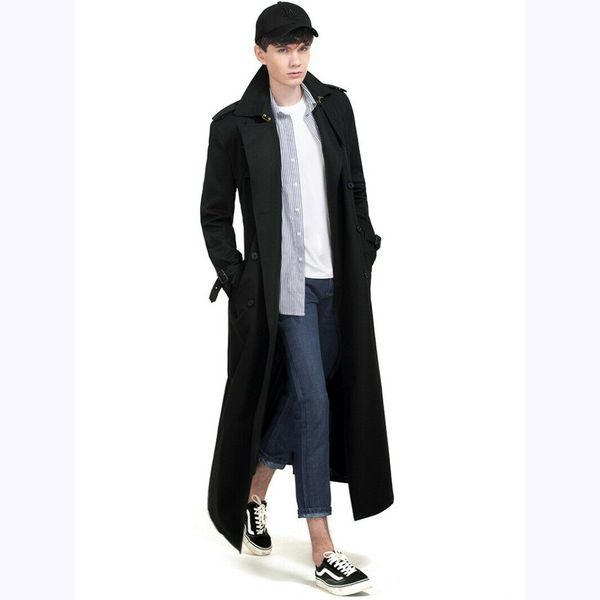 men's extra long trench coat windbreaker overcoat outwear lapel double breasted dust coat long parka black
men's extra long trench coat windbreaker overcoat outwear lapel double breasted dust coat long parka black