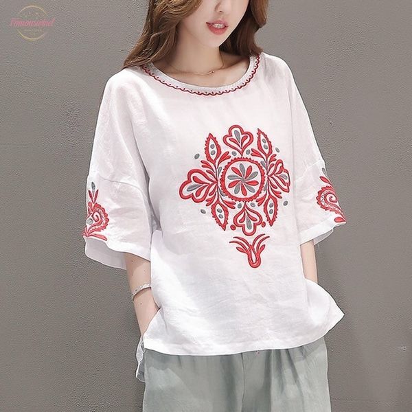 ethnic embroidery summer clothing short sleeve t shirt female casual shirts women clothes tee linen cotton plus size, White
ethnic embroidery summer clothing short sleeve t shirt female casual shirts women clothes tee linen cotton plus size, White