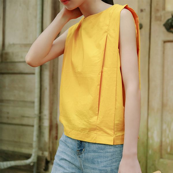2020 summer sleeveless chiffon t-shirt for women solid tees fashion yellow white female t shirt
2020 summer sleeveless chiffon t-shirt for women solid tees fashion yellow white female t shirt