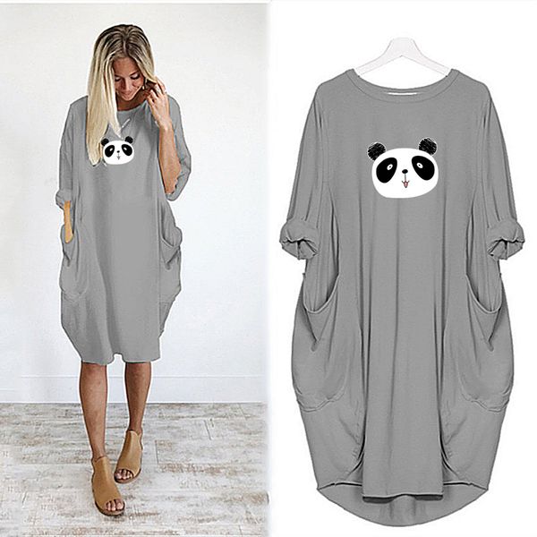 womens ss printed dresses solid color long sleeve shirts dress with pockets 2020 new arrival casual streetwear dresses size s-5xl, Black;gray
womens ss printed dresses solid color long sleeve shirts dress with pockets 2020 new arrival casual streetwear dresses size s-5xl, Black;gray