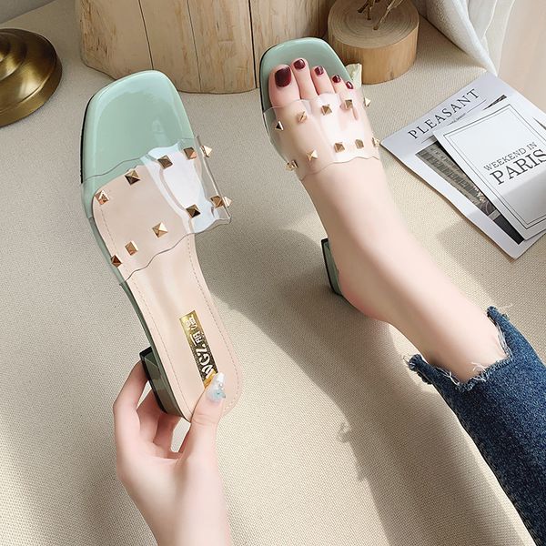 square heel slippers casual shoes woman 2020 med rivet slipers women block soft new flat fashion pu fabric rubber slides, Black
square heel slippers casual shoes woman 2020 med rivet slipers women block soft new flat fashion pu fabric rubber slides, Black