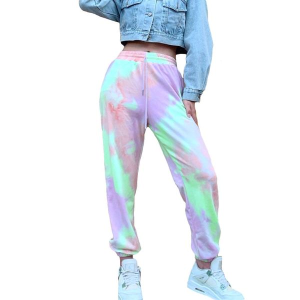women neon rainbow tie-dye jogger pants drawstring sweatpants harem trousers, Black;white
women neon rainbow tie-dye jogger pants drawstring sweatpants harem trousers, Black;white