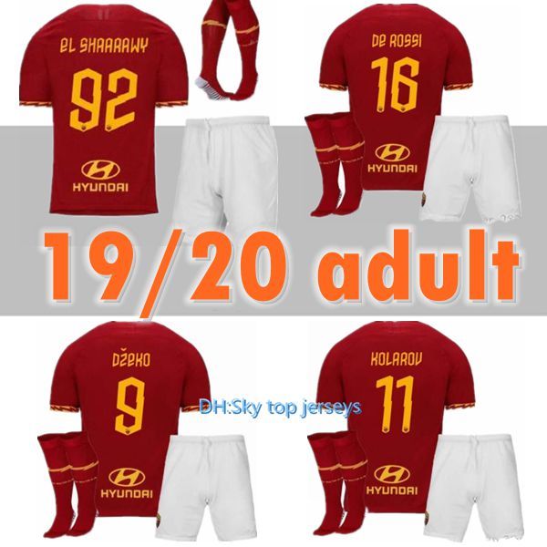 2019 2020 as roma home soccer jerseys kit with socks 19/20 dzeko perotti totti de.rossi rome camisetas football shirt kit uniform, Black;yellow
2019 2020 as roma home soccer jerseys kit with socks 19/20 dzeko perotti totti de.rossi rome camisetas football shirt kit uniform, Black;yellow