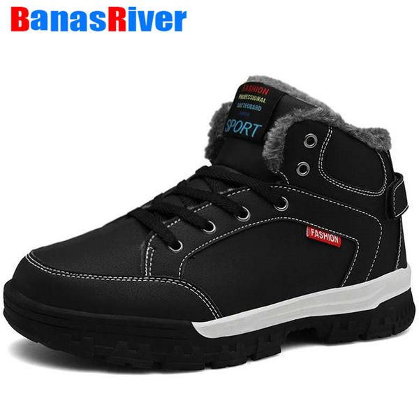new ankle boots winter warm men's new snow thick plush fur inside anti skid bottom warm shoes outdoor walking footwear training, Black
new ankle boots winter warm men's new snow thick plush fur inside anti skid bottom warm shoes outdoor walking footwear training, Black