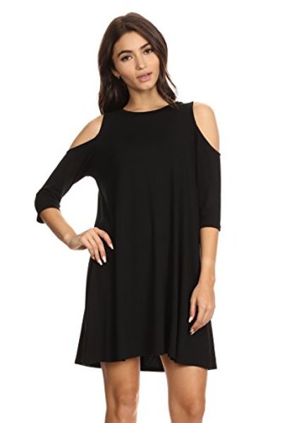 alexander + david womens cold shoulder tunic swing dress casual w/half sleeve, Black;gray
alexander + david womens cold shoulder tunic swing dress casual w/half sleeve, Black;gray