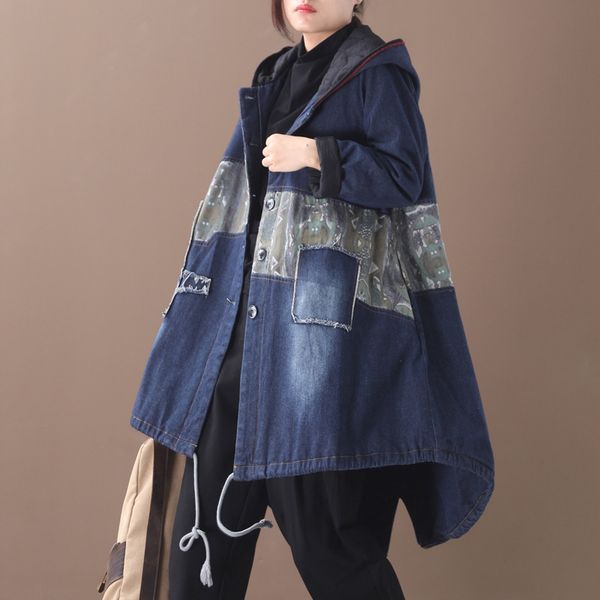 patchwork women winter coat single breasted asymmetric length women clothes 2019 new denim parka casual long coats, Black
patchwork women winter coat single breasted asymmetric length women clothes 2019 new denim parka casual long coats, Black
