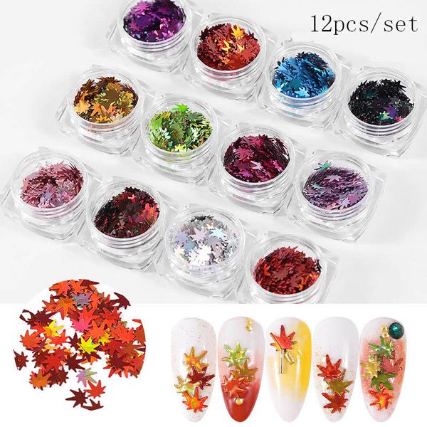 12 box/set mulicolor maple leaf nail glitter sequins sets sparkles flakes for gel polish winter sticker manicure decoration ch1528, Silver;gold
12 box/set mulicolor maple leaf nail glitter sequins sets sparkles flakes for gel polish winter sticker manicure decoration ch1528, Silver;gold