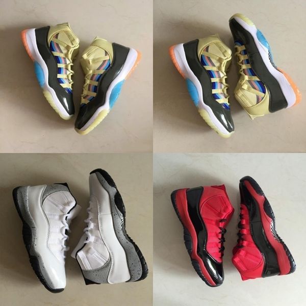 new 11 high basketball shoes mens outdoor sports shoes red black white rainbow chicago designer shoes 11s athletic sneakers large size 40-47