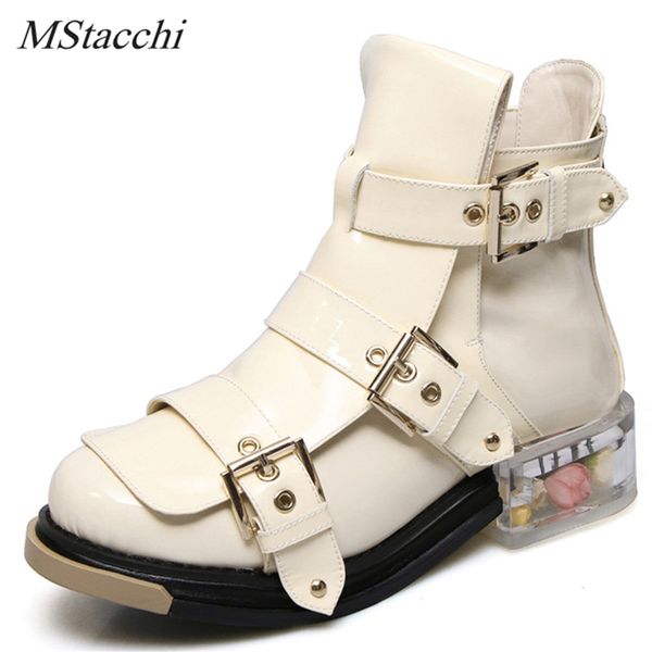 mstacchi new designer flowers clear low heel ankle boots zip buckle motorcyle boots platform genuine leather short botas mujer, Black
mstacchi new designer flowers clear low heel ankle boots zip buckle motorcyle boots platform genuine leather short botas mujer, Black