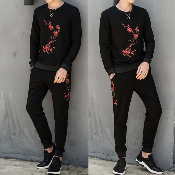 men's sports suit men's 2018 new long-sleeved casual society men's embroidery plum trend fashion hoodie size -4xl, Gray
men's sports suit men's 2018 new long-sleeved casual society men's embroidery plum trend fashion hoodie size -4xl, Gray