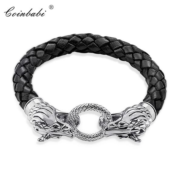 leather bracelet with dragon crap, rebel 925 sterling silver ts style jewelry 2017 brand new fashion heart gift for men, Golden;silver
leather bracelet with dragon crap, rebel 925 sterling silver ts style jewelry 2017 brand new fashion heart gift for men, Golden;silver