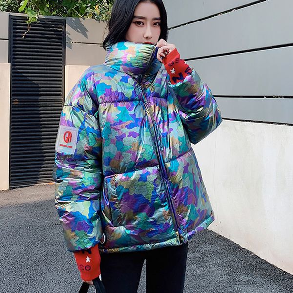 2019 new glossy women's winter jacket harajuku streetwear oversized women's park warm cotton down jackets, Black
2019 new glossy women's winter jacket harajuku streetwear oversized women's park warm cotton down jackets, Black