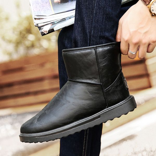 winter snow boots men's plus velvet short bread men's boot-style leather casual casual warm hight-men, Black
winter snow boots men's plus velvet short bread men's boot-style leather casual casual warm hight-men, Black