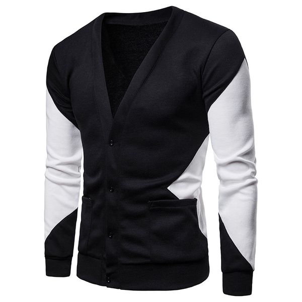 mens designer cardigan triangle waist two tone color block sweater cardigan long sleeve cardigan clothing, Black
mens designer cardigan triangle waist two tone color block sweater cardigan long sleeve cardigan clothing, Black