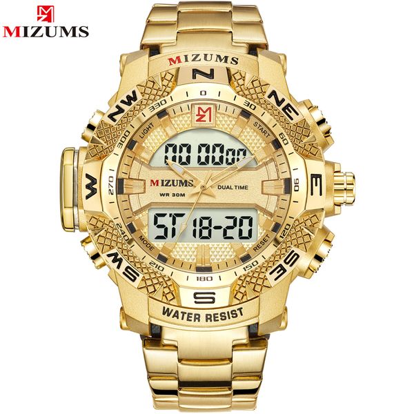 brand mizums men sport watches men's quartz led analog digital watch male army stainless clock relogio masculino, Slivery;brown
brand mizums men sport watches men's quartz led analog digital watch male army stainless clock relogio masculino, Slivery;brown
