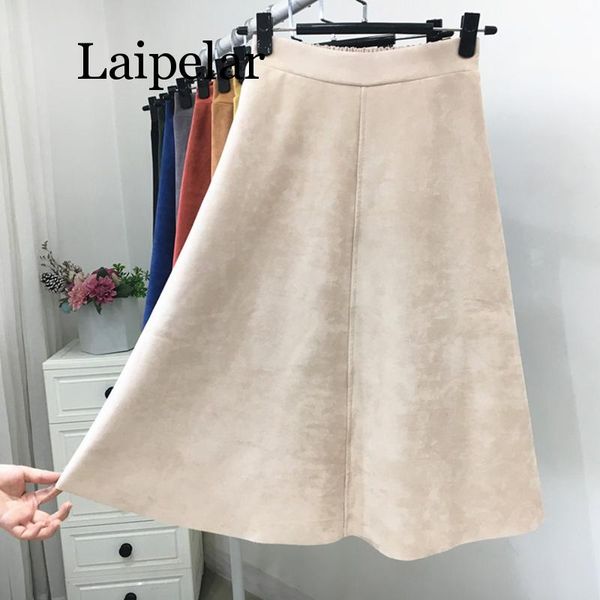 laipelar new suede midi skirt women fashion 2020 autumn winter korean knee length a-line high waist skirt female casual school, Black
laipelar new suede midi skirt women fashion 2020 autumn winter korean knee length a-line high waist skirt female casual school, Black