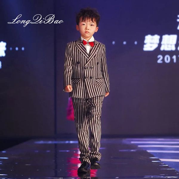 children's cotton rough striped suit men's three-piece flower girl dress boy suit big children striped catwalk christmas gi, Black
children's cotton rough striped suit men's three-piece flower girl dress boy suit big children striped catwalk christmas gi, Black