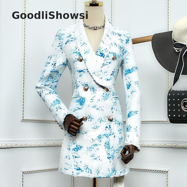 goodlishowsi winter fashion women's double breasted coats sequins ink smudge print notched lapel slim fit long suit, White;black
goodlishowsi winter fashion women's double breasted coats sequins ink smudge print notched lapel slim fit long suit, White;black