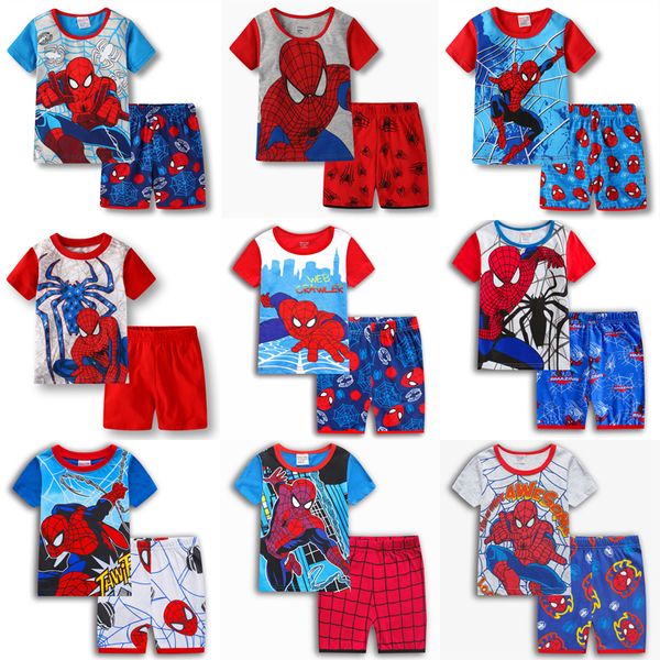 10 styles spiderman kids clothes baby boys short sleeve pajamas 2pcs childrens sleepwear pijamas sets tracksuit children clothing dhl jy292, White
10 styles spiderman kids clothes baby boys short sleeve pajamas 2pcs childrens sleepwear pijamas sets tracksuit children clothing dhl jy292, White