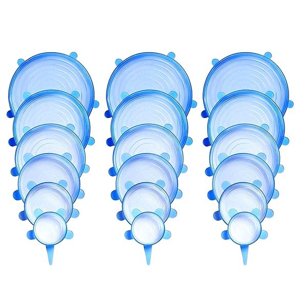 силиконовые гибкие стрейч крышки синий растягивающиеся крышки силиконовая крышка крышка для установки нескольких контейнеров и сохранения св 
силиконовые гибкие стрейч крышки синий растягивающиеся крышки силиконовая крышка крышка для установки нескольких контейнеров и сохранения св