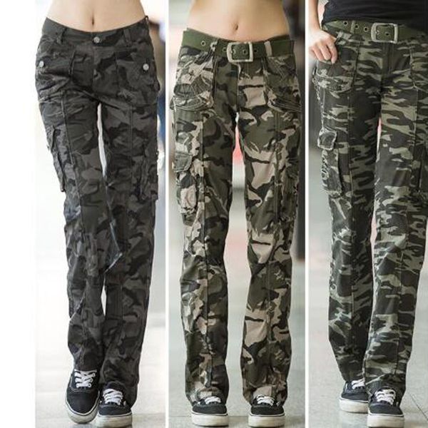 new arrival women casual camouflage cargo jeans pants ladies straight multi-pocket trousers, Black;white
new arrival women casual camouflage cargo jeans pants ladies straight multi-pocket trousers, Black;white