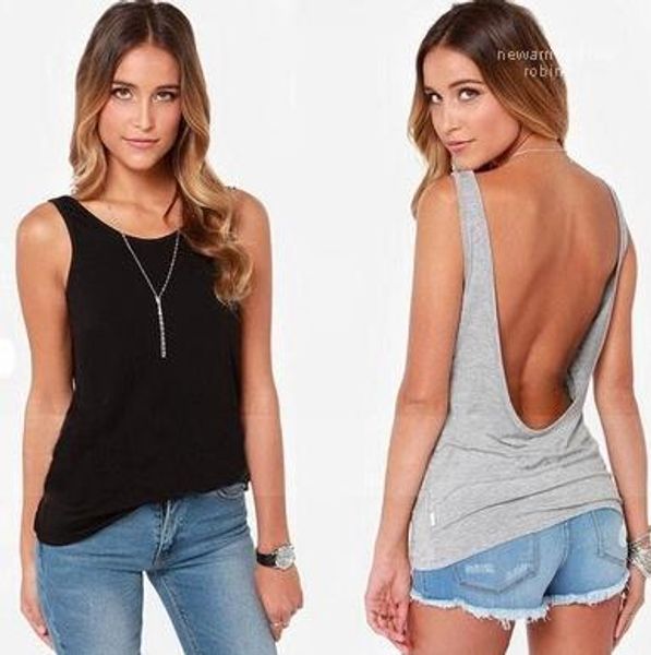 women tanks casual womens clothing women designer tshirts fashion slim backless deep v neck solid color, White
women tanks casual womens clothing women designer tshirts fashion slim backless deep v neck solid color, White