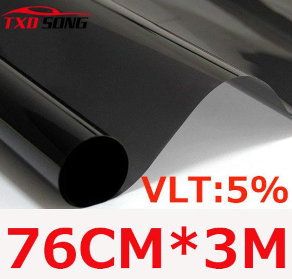 76cm*300cm/lot dark black car window tint film glass vlt 5%/ roll 1 ply car auto house commercial solar protection summer
76cm*300cm/lot dark black car window tint film glass vlt 5%/ roll 1 ply car auto house commercial solar protection summer