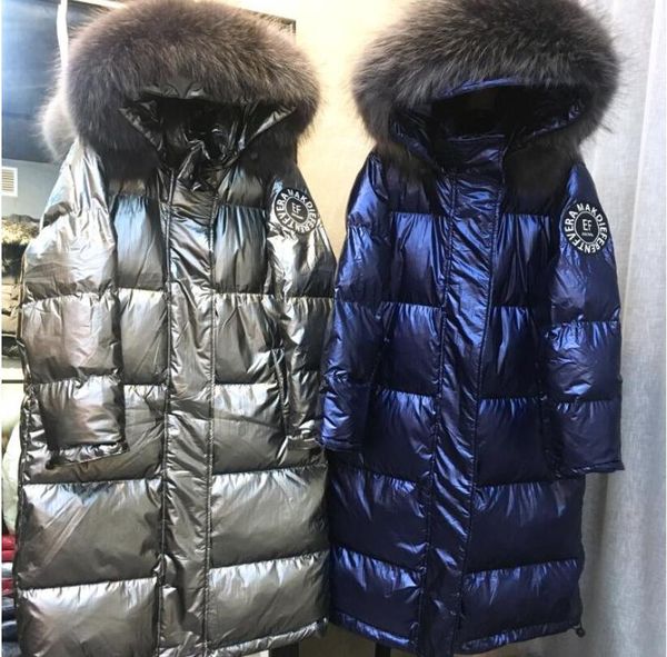 women's winter loose real fur collar coat fashion casual long style parka waterproof padded windproof white duck down jacket, Black
women's winter loose real fur collar coat fashion casual long style parka waterproof padded windproof white duck down jacket, Black