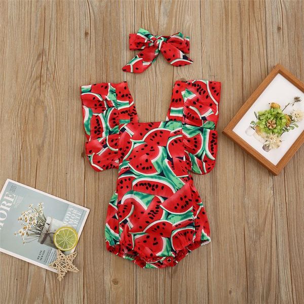 clothing sets fashion baby girls 2pcs set sleeveless ruffle watermelon pattern waist design jumpsuit romper+bow hairband summer clothes, White
clothing sets fashion baby girls 2pcs set sleeveless ruffle watermelon pattern waist design jumpsuit romper+bow hairband summer clothes, White