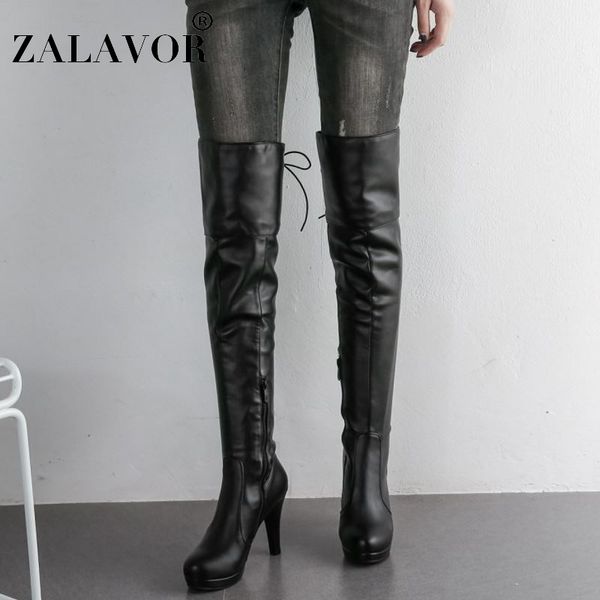 zalavor women winter over the knee boots platform party zipper office ladies shoes woman high heels white boots size 32-43, Black
zalavor women winter over the knee boots platform party zipper office ladies shoes woman high heels white boots size 32-43, Black