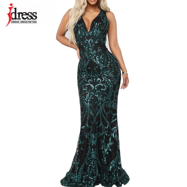 idress evening long dress sparkle 2019 v-neck women elegant dresses sequin mermaid maxi evening party gown dress vestidos, Black;gray
idress evening long dress sparkle 2019 v-neck women elegant dresses sequin mermaid maxi evening party gown dress vestidos, Black;gray