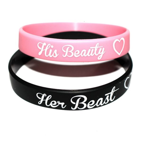 2pcs/pair silicone couple bracelets her beast his king i am his queen her king pink black bracelet lover gift jewelry decoration, Golden;silver
2pcs/pair silicone couple bracelets her beast his king i am his queen her king pink black bracelet lover gift jewelry decoration, Golden;silver