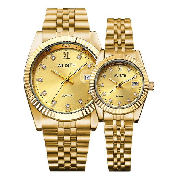 luxury mens women 30m waterproof quartz gold steel diamond watches designer luminous calendar watches for couple wristwatches q354, Slivery;brown
luxury mens women 30m waterproof quartz gold steel diamond watches designer luminous calendar watches for couple wristwatches q354, Slivery;brown