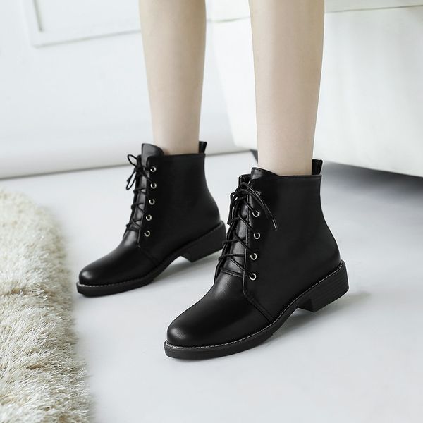 ymechic 2018 autumn ladies lace up ankle motorcycle boots black beige brown cross tied medium heel combat boots for women shoes
ymechic 2018 autumn ladies lace up ankle motorcycle boots black beige brown cross tied medium heel combat boots for women shoes