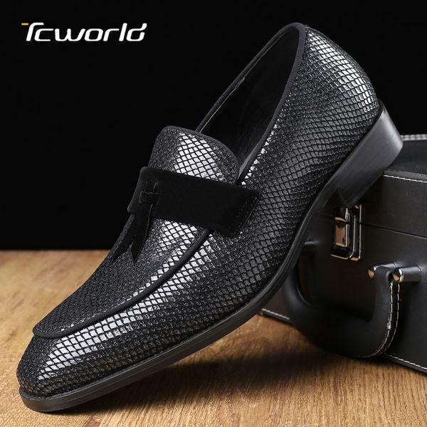 genuine leather shoes men's sequins loafers fashion sapato masculino italian formal moccasin wedding dress shoes for men, Black
genuine leather shoes men's sequins loafers fashion sapato masculino italian formal moccasin wedding dress shoes for men, Black