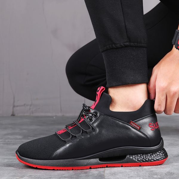 2020 new casual mens shoes mesh breathable large size leather sports korean-style lace-up comfortable flying woven shoes, Black
2020 new casual mens shoes mesh breathable large size leather sports korean-style lace-up comfortable flying woven shoes, Black