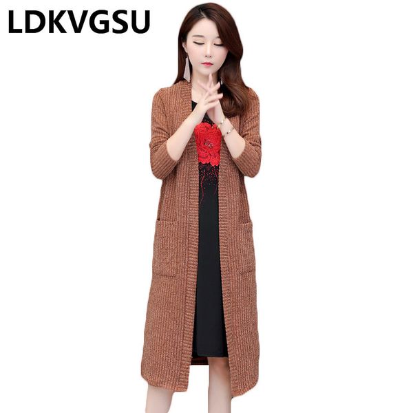 spring autumn new women's long knit cardigan 2019 korean solid shawl jacket female loose large size 5xl sweater coat is1694, White;black
spring autumn new women's long knit cardigan 2019 korean solid shawl jacket female loose large size 5xl sweater coat is1694, White;black