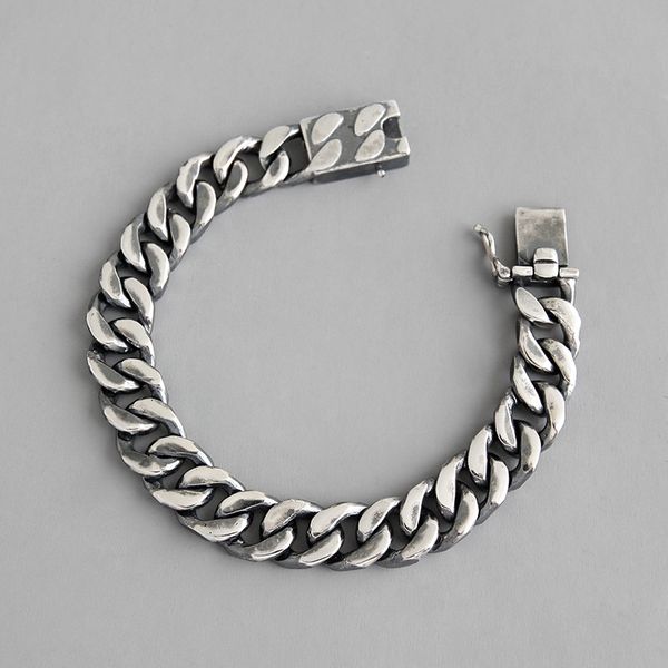 men's women's 10mm retro 1pc authentic 925 sterling silver chunky heavy chain bracelet tls206, Golden;silver
men's women's 10mm retro 1pc authentic 925 sterling silver chunky heavy chain bracelet tls206, Golden;silver