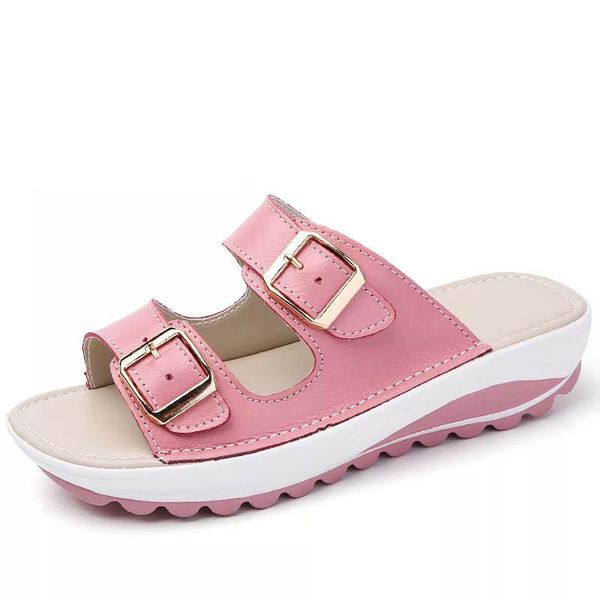 women sandals summer genuine leather shoes woman flip flops wedges non-slip fashion platform female slides ladies shoes, Black
women sandals summer genuine leather shoes woman flip flops wedges non-slip fashion platform female slides ladies shoes, Black