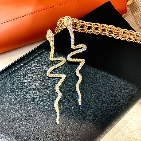 korean personality design snake rhinestone long drop earrings for women shining crystal dangle oorbellen brincos, Silver
korean personality design snake rhinestone long drop earrings for women shining crystal dangle oorbellen brincos, Silver
