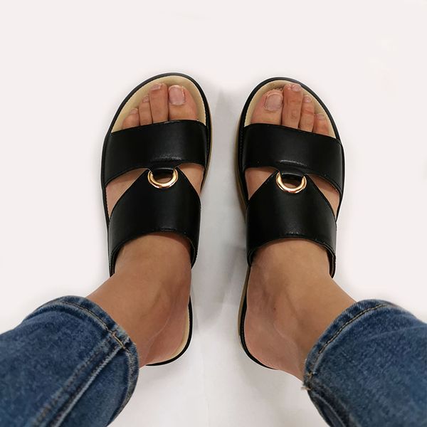 2020 large size women summer slippers ladies pu leather wedges shoes female casual comfortable platform slides flip flops, Black
2020 large size women summer slippers ladies pu leather wedges shoes female casual comfortable platform slides flip flops, Black