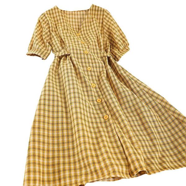 vintage plaid women dresses v-neck puff sleeved slim a-line knee-length office lady elegant dresses quality, Black;gray
vintage plaid women dresses v-neck puff sleeved slim a-line knee-length office lady elegant dresses quality, Black;gray