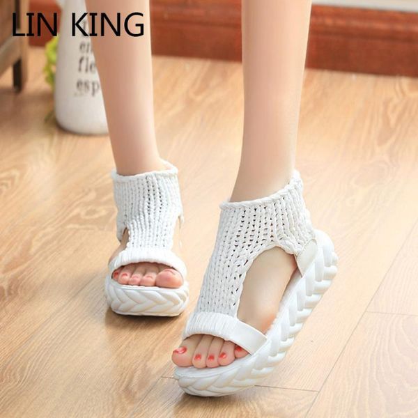 dress shoes lin king leisure women wedges sandals wook knit platform anti skid student ladies slip on lazy, Black
dress shoes lin king leisure women wedges sandals wook knit platform anti skid student ladies slip on lazy, Black