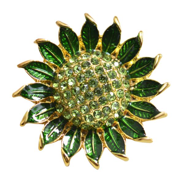 brilliant romantic sunflower brooch created crystal pin gift for women girls, Gray
brilliant romantic sunflower brooch created crystal pin gift for women girls, Gray