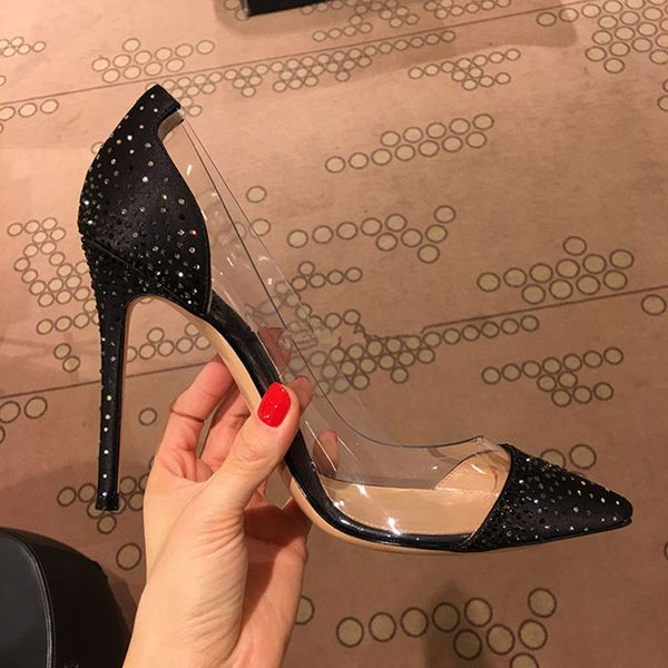 dress shoes black transparent sharp high-heeled down rhinestone fine with shallow mouth women's singles shoe
dress shoes black transparent sharp high-heeled down rhinestone fine with shallow mouth women's singles shoe