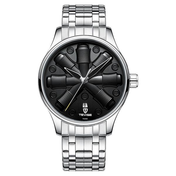 new tevise men watches stainless steel automatic mechanical watch fashion men complete calendar luminous business mristwatch, Slivery;brown
new tevise men watches stainless steel automatic mechanical watch fashion men complete calendar luminous business mristwatch, Slivery;brown