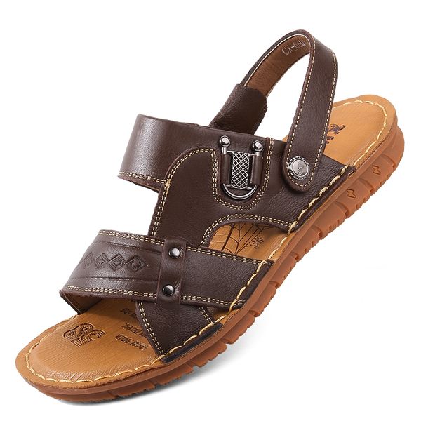 men casual open toe soft pu leather sandals summer beach shoes flats seaside dress shoe brown flip flop male slippers sandalias, Black
men casual open toe soft pu leather sandals summer beach shoes flats seaside dress shoe brown flip flop male slippers sandalias, Black