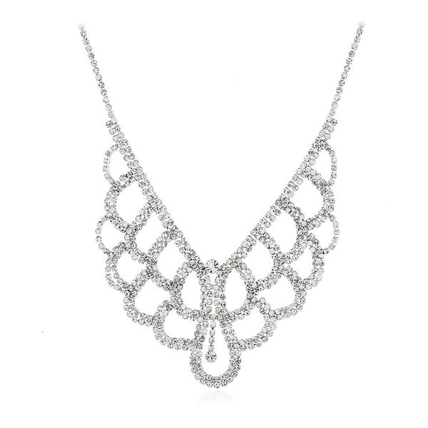 wholesale- necklace earrings two sets of water drip drill bride suit necklace wedding jewelry accessories, Silver
wholesale- necklace earrings two sets of water drip drill bride suit necklace wedding jewelry accessories, Silver