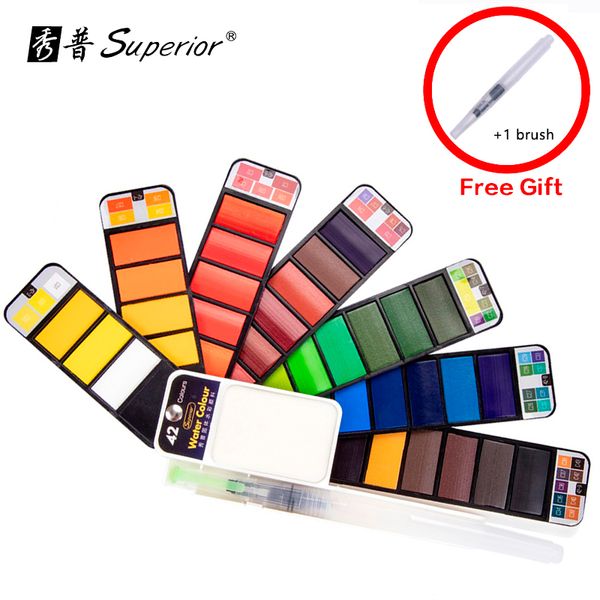 superior 18/25/33/42color solid watercolor set collapsible water color paint water brush creative watercolor pigment for drawing
superior 18/25/33/42color solid watercolor set collapsible water color paint water brush creative watercolor pigment for drawing